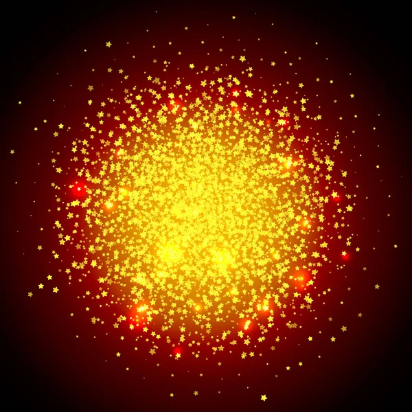 Vektor konfety. Zlatá hvězda konfety — Stockový vektor