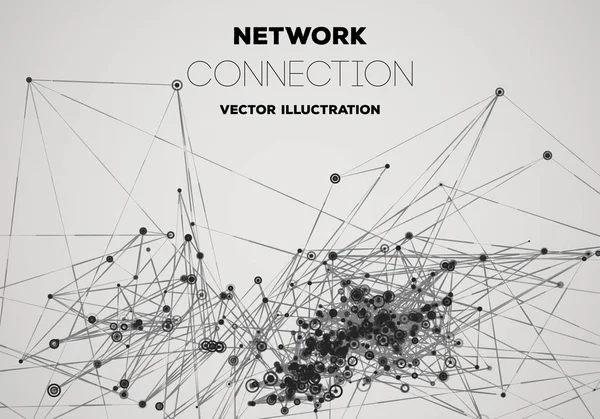Communication social mesh. Network polygonal background. Vector illustration. — Stock Vector