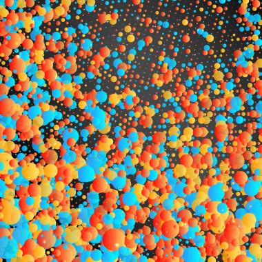 Renkli konfeti ile vektör arka plan. Retro doku soyut noktalı