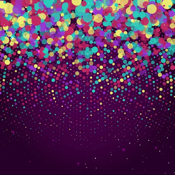 Fond vectoriel avec confettis colorés. Texture rétro pointillée abstraite — Image vectorielle