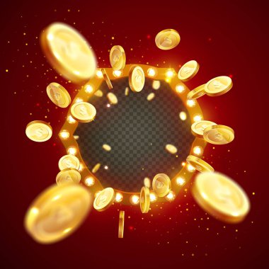 Altın sikkelerin vektör çizimi