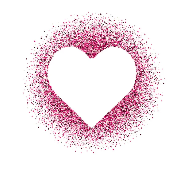 Confetti de corazones sobre fondo blanco. Día de San Valentín. Ilustración de vacaciones vectoriales. EPS 10 — Vector de stock