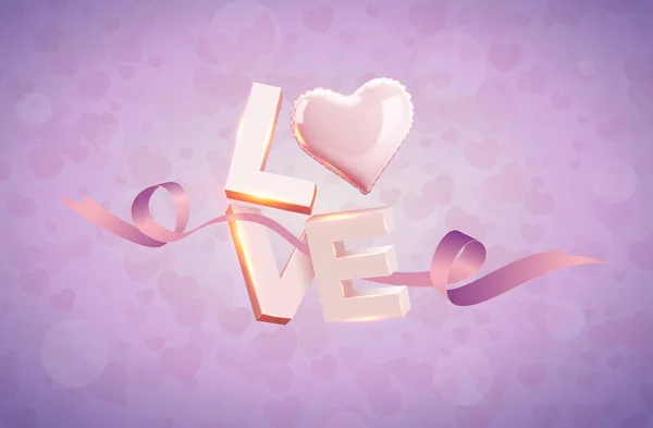 Aşk kelimesinin vektör çizimi — Stok Vektör