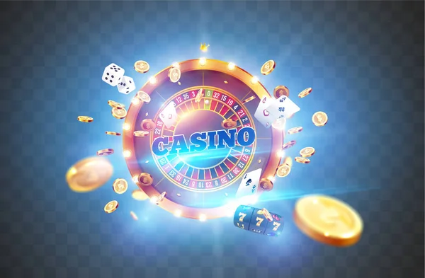 Roleta de jogo de casino realista —  Vetores de Stock