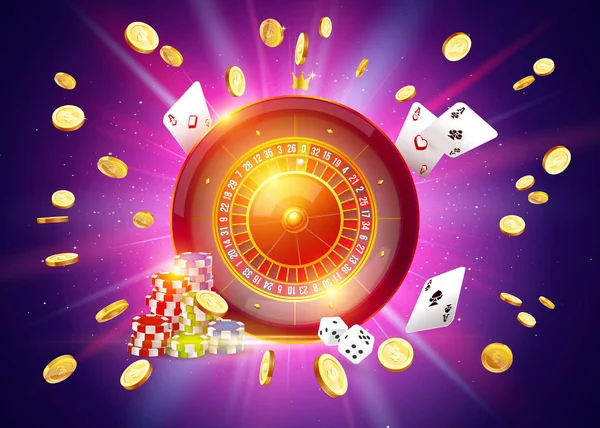 Realistico casino roulette gioco d'azzardo — Vettoriale Stock
