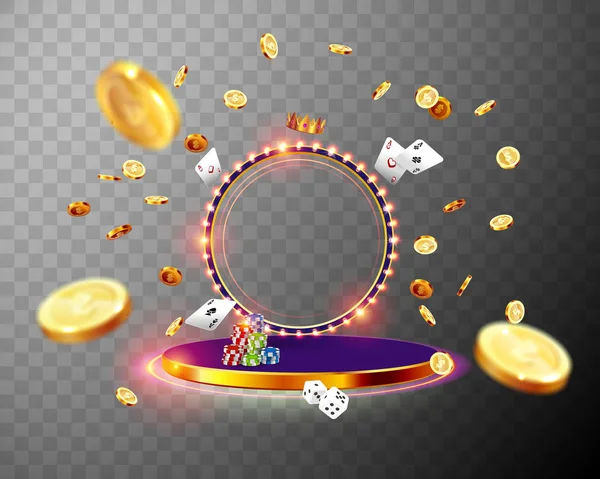 Vector illustratie van de gouden munten ontploffing — Stockvector