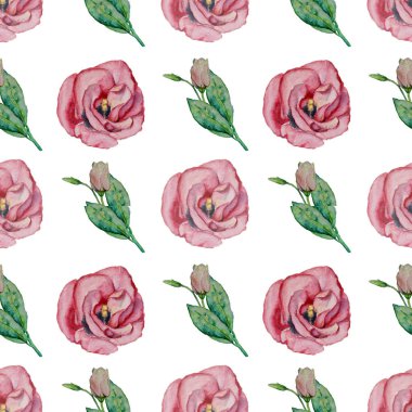  Arka plan deseni aşk gül. Bir el çizimi suluboya çizimi