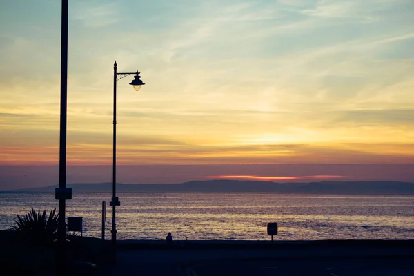 Solnedgång på prestwick — Stockfoto