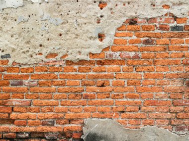 Çatlak tuğla duvarın dokusu