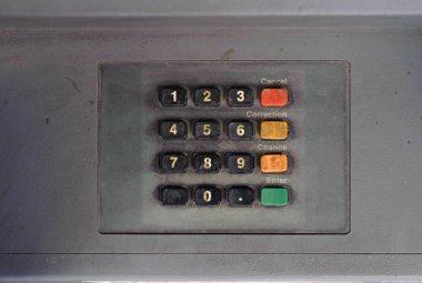 Terk edilmiş Atm tuş takımı