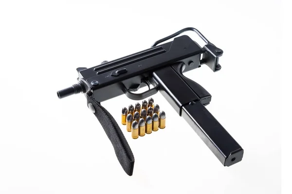 Submachine Gun Isolated White Background — Stock Photo, Image