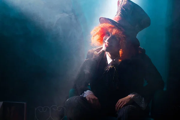 Mad hatter in the ray of light — Stock Photo, Image