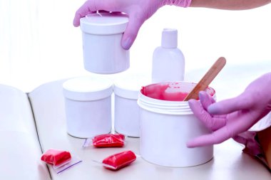 Kavanoz kozmetik ve makarna shugaring için