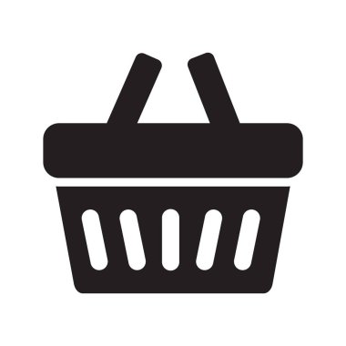 Basket vektör simgesi, düz tasarım