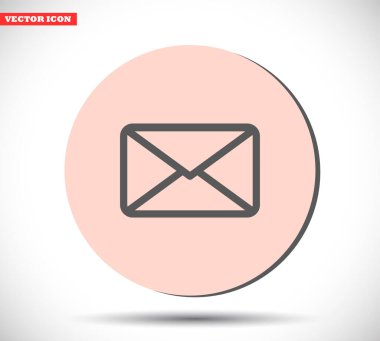 Sms vektör simgesi, lorem ipsum düz tasarım