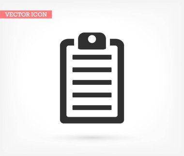 Liste vektör simgesi, lorem ipsum Düz Tasarım
