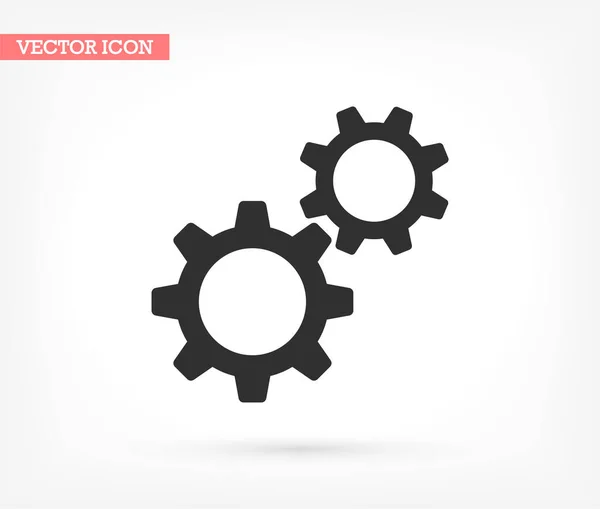 Engranajes vector icono, lorem ipsum Diseño plano — Vector de stock