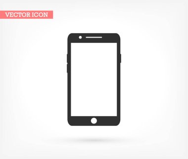 Telefon vektör simgesi, lorem ipsum Düz Tasarım