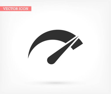 Hız göstergesi vektör simgesi, lorem ipsum düz tasarım
