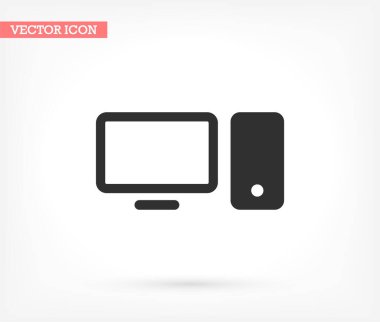 Bilgisayar vektör simgesi, lorem ipsum Düz Tasarım
