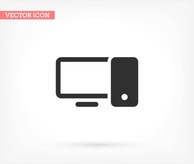Bilgisayar vektör simgesi, lorem ipsum Düz Tasarım