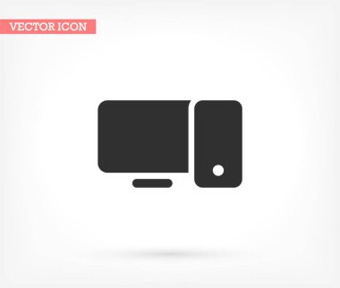 Bilgisayar vektör simgesi, lorem ipsum Düz Tasarım