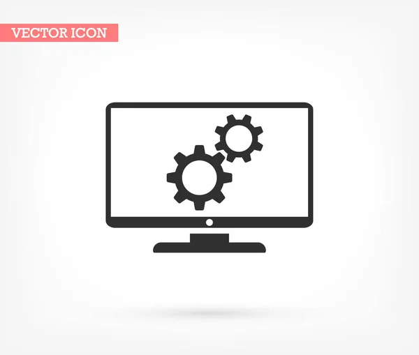 Service Monitor Vektorsymbol, lorem ipsum flaches Design — Stockvektor
