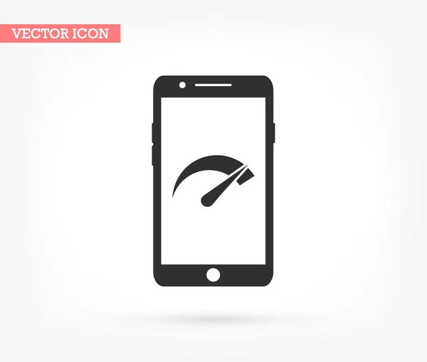 Icono de vector de teléfono de prueba de velocidad, lorem ipsum Diseño plano — Vector de stock