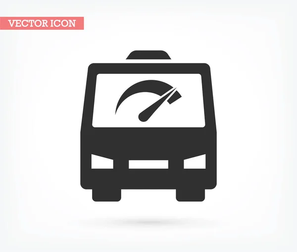 Bus vector icono, lorem ipsum Diseño plano — Vector de stock