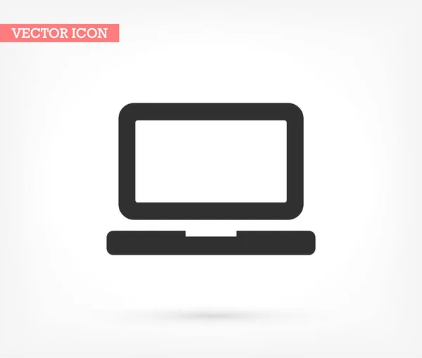 Laptop-Vektorsymbol, lorem ipsum flaches Design — Stockvektor
