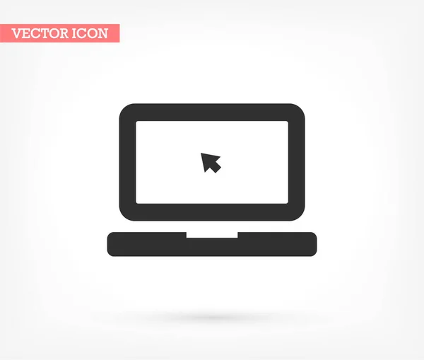 Laptop-Vektorsymbol, lorem ipsum flaches Design — Stockvektor