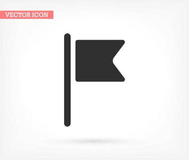 Bayrak vektör simgesi, lorem ipsum Düz Tasarım