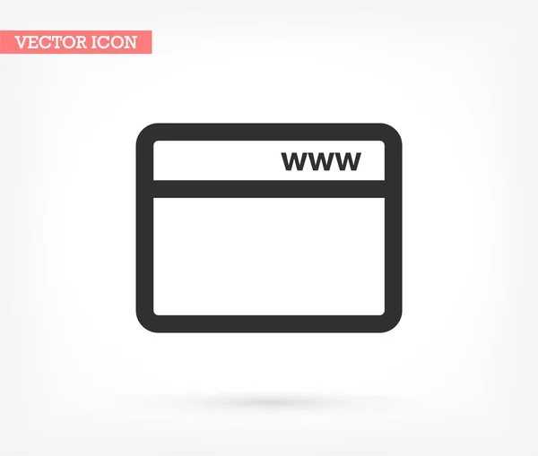 Página web vector icono, lorem ipsum Diseño plano — Vector de stock