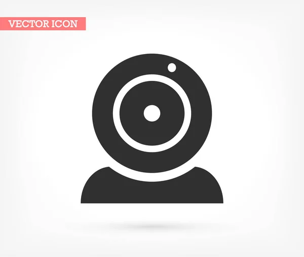 Webcam vector icono, lorem ipsum Diseño plano — Vector de stock