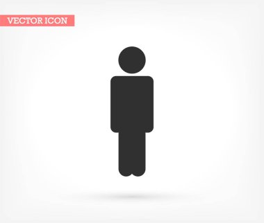 İnsan vektör simgesi, lorem ipsum Düz Tasarım