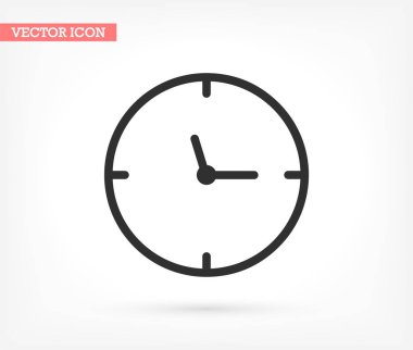 Vektör simgesi zamanları, lorem ipsum düz tasarım