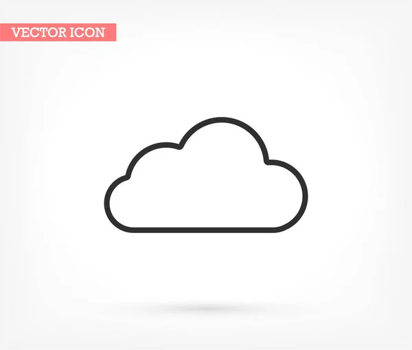 Bulut vektör simgesi, lorem ipsum düz tasarım