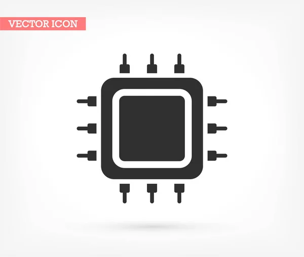 Cpu vector icon , lorem ipsum Flat design — Stock Vector