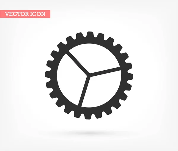 Settings vector icon , lorem ipsum Flat design — Stock Vector