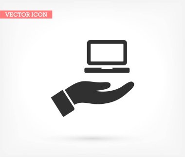 Not defteri el simgesi, lorem ipsum düz dizayn