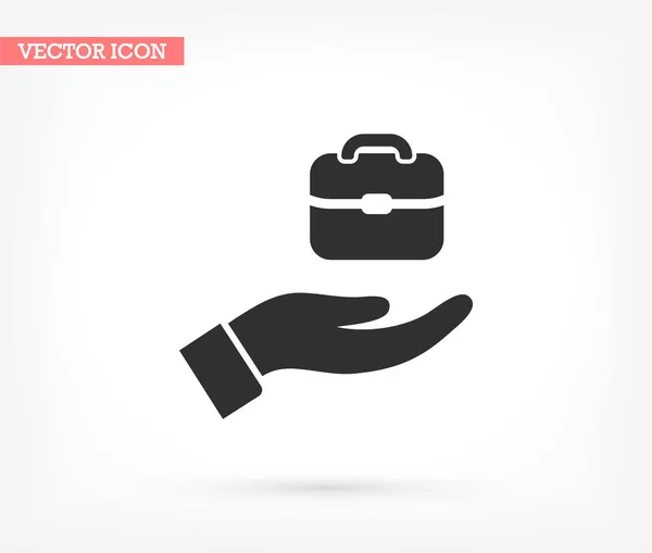 Bag in hand icon , lorem ipsum Flat design — Stock Vector