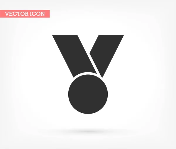 Medalla icono vector, lorem ipsum Diseño plano — Vector de stock