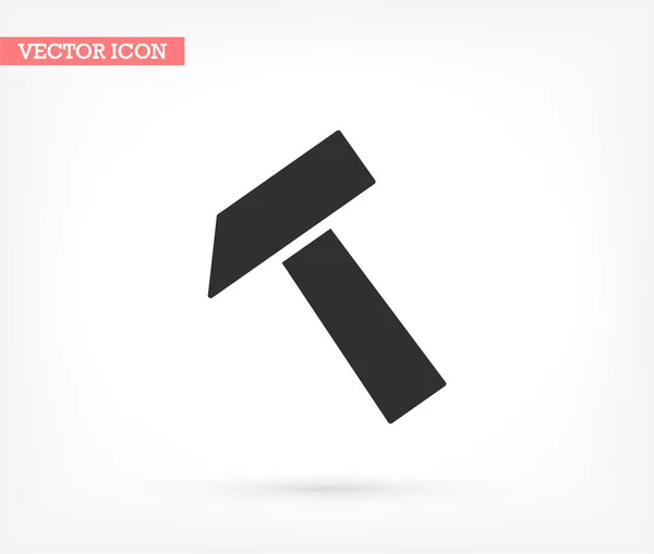 Hammer-Vektor-Symbol, lorem ipsum flaches Design — Stockvektor