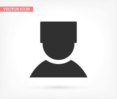 İnsan vektör simgesi, lorem ipsum Düz Tasarım