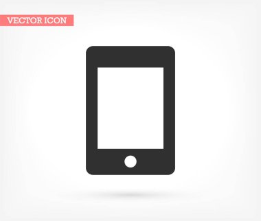 Telefon vektör simgesi, lorem ipsum Düz Tasarım