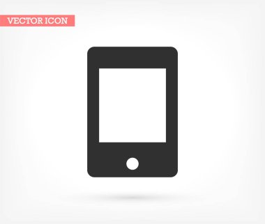 Telefon vektör simgesi, lorem ipsum Düz Tasarım