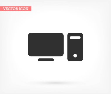 Bilgisayar vektör simgesi, lorem ipsum Düz Tasarım
