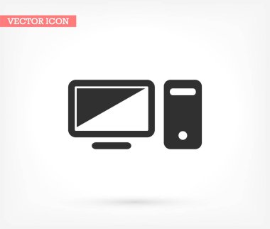 Bilgisayar vektör simgesi, lorem ipsum Düz Tasarım