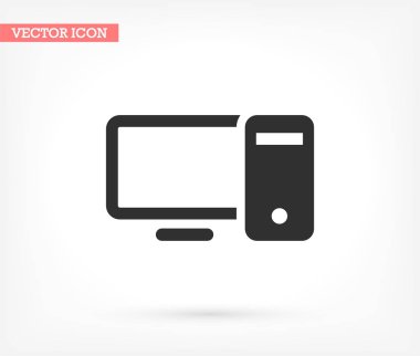 Bilgisayar vektör simgesi, lorem ipsum Düz Tasarım