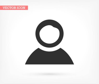 İnsan vektör simgesi, lorem ipsum Düz Tasarım
